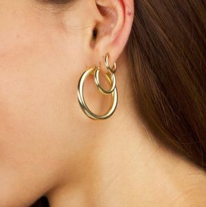Gold 14k Vermeil Chunky Stacking Hoops